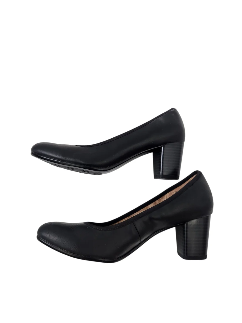 Naturalizer Comfort Black Leather Heel Pumps Size 6 Never Worn 2.5" Heel Height - Picture 2 of 6